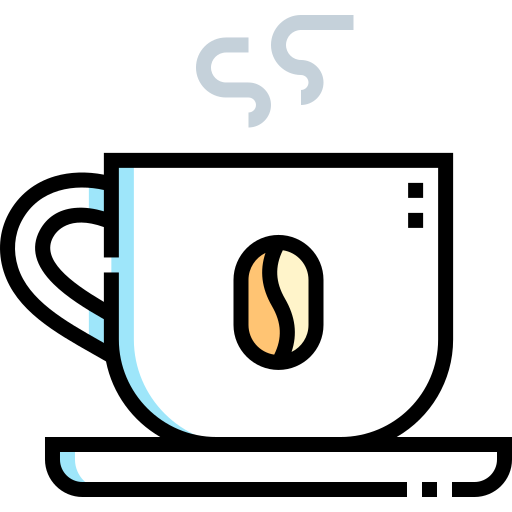 caffè caldo Detailed Straight Lineal color icona