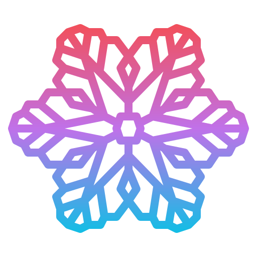 sneeuwvlok Iconixar Gradient icoon
