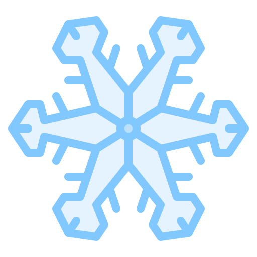 sneeuwvlok Iconixar Lineal Color icoon