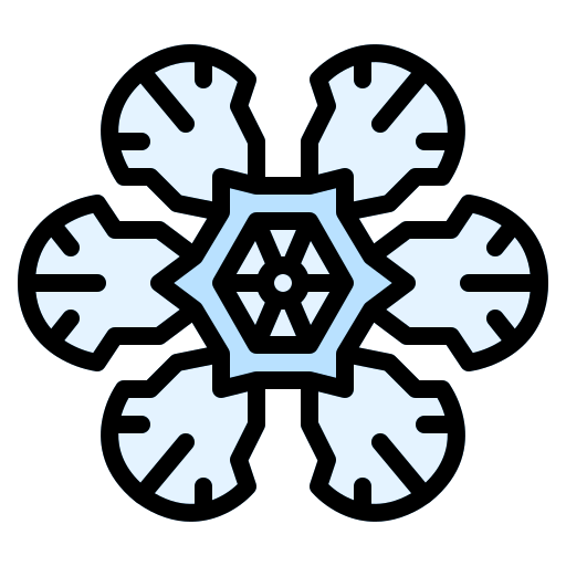 Snowflake Iconixar Lineal Color icon