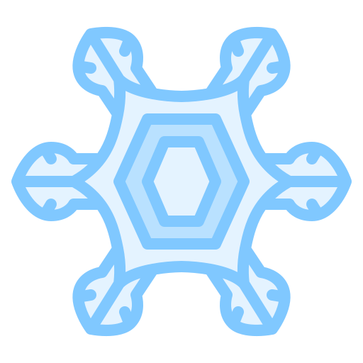 płatek śniegu Iconixar Lineal Color ikona