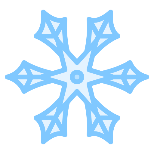 copo de nieve Iconixar Lineal Color icono