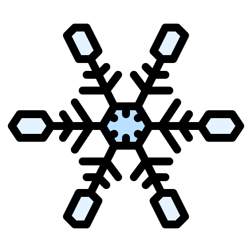 copo de nieve Iconixar Lineal Color icono