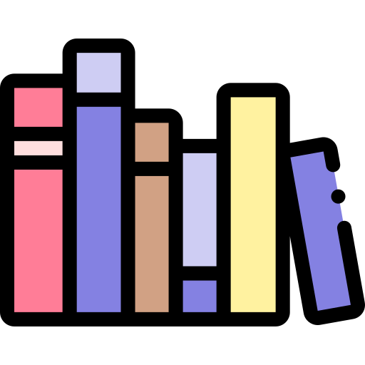 książki Detailed Rounded Lineal color ikona