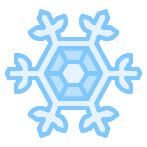 sneeuwvlok Iconixar Lineal Color icoon