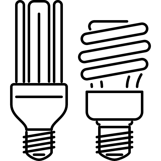 Öko-glühbirne Coloring Lineal icon