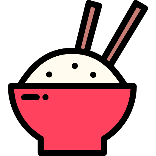 Rice bowl Detailed Rounded Lineal color icon