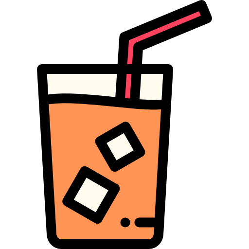 Ice Tea Detailed Rounded Lineal color icon