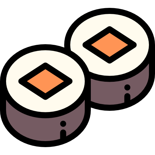 sushi Detailed Rounded Lineal color icon