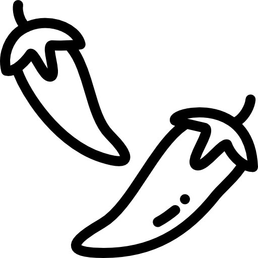 唐辛子 Detailed Rounded Lineal icon