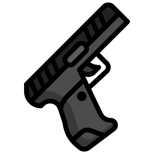 pistola de paintball Generic Outline Color icono