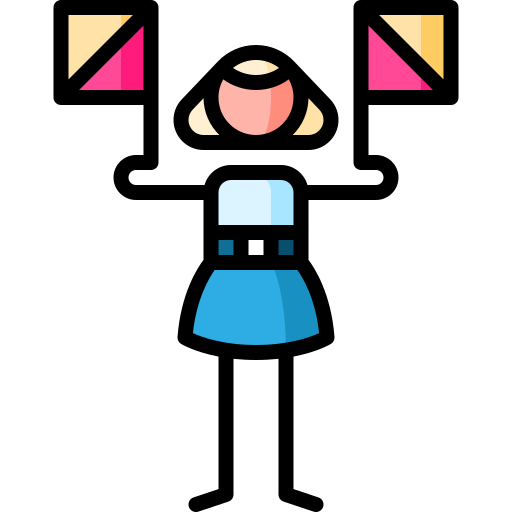 깃발 Puppet Characters Lineal Color icon