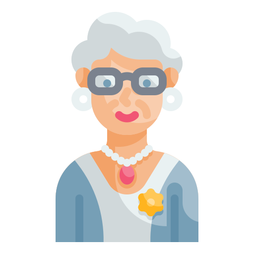 grootmoeder Wanicon Flat icoon
