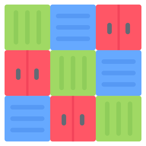 Containers Coloring Flat icon