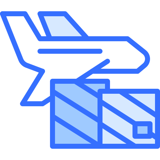 Plane Coloring Blue icon