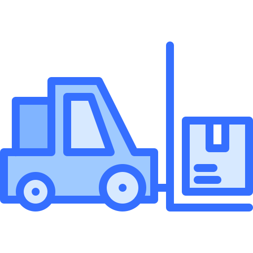 Forklift Coloring Blue icon
