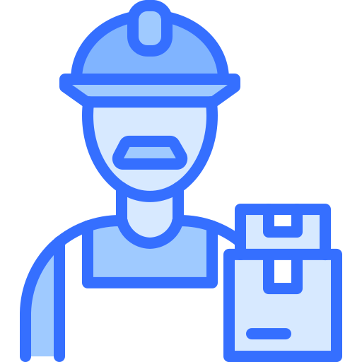 werknemer Coloring Blue icoon