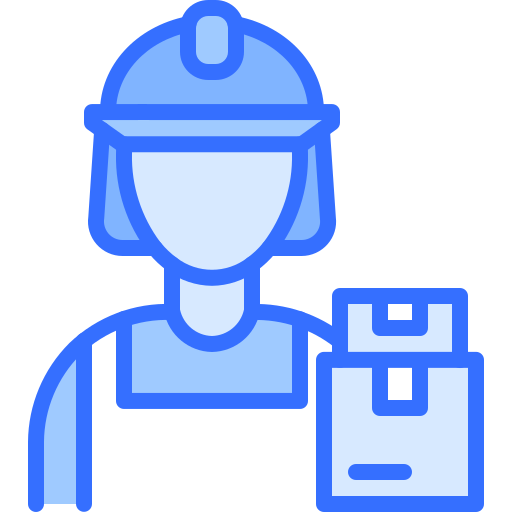 trabajador Coloring Blue icono
