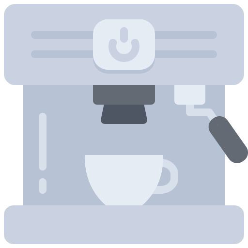 Coffee machine Coloring Flat icon