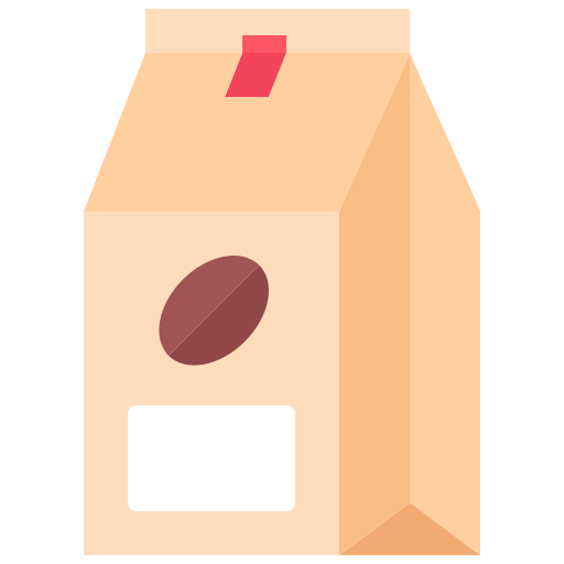 torba na kawę Coloring Flat ikona