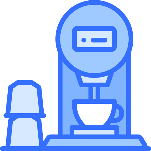 커피 머신 Coloring Blue icon