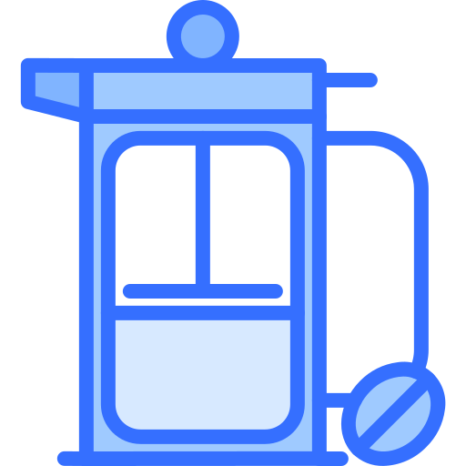 French press Coloring Blue icon
