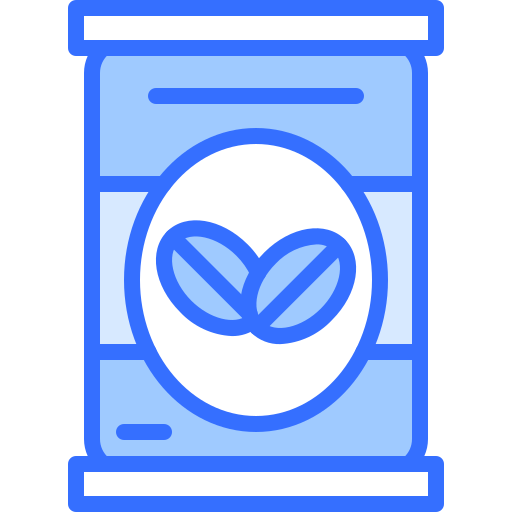 Coffee jar Coloring Blue icon