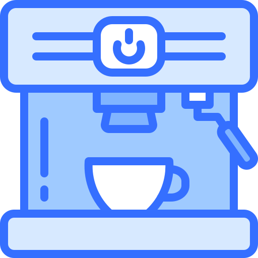 macchina per il caffè Coloring Blue icona