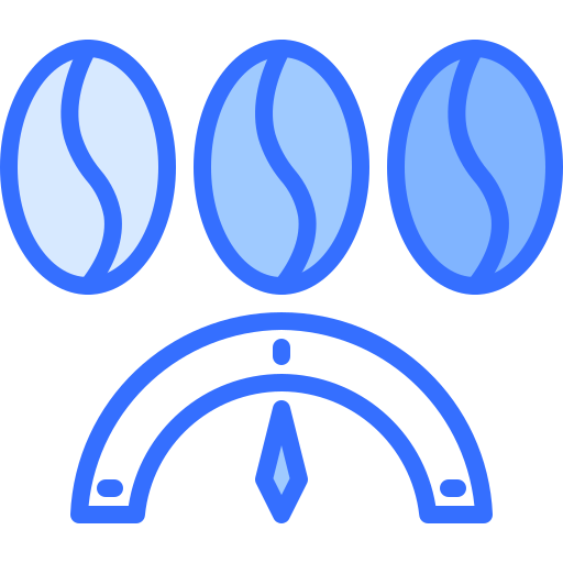 Coffee bean Coloring Blue icon