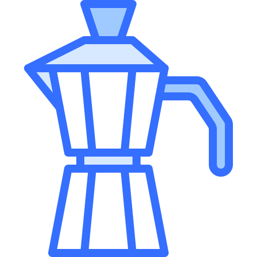 Coffee machine Coloring Blue icon