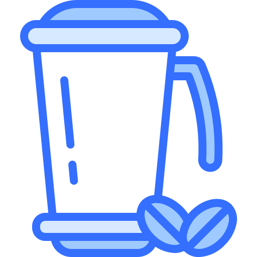 Coffee cup Coloring Blue icon