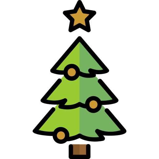 Рождественская елка Generic Outline Color иконка