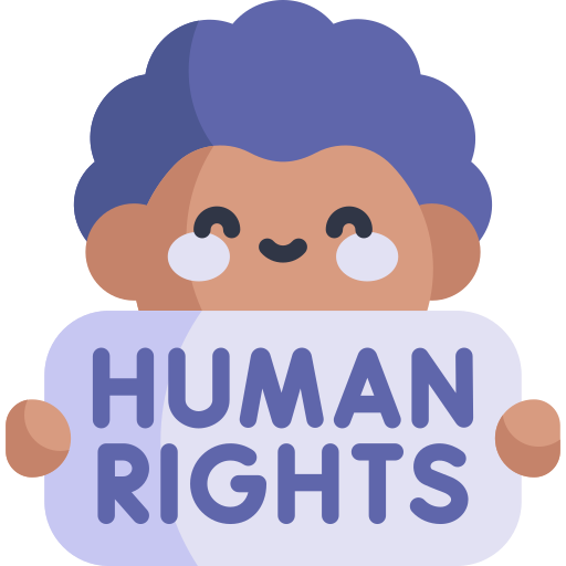 prawa człowieka Kawaii Flat ikona
