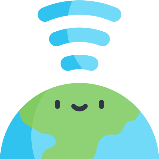 Интернет Kawaii Flat иконка