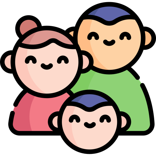 Family Kawaii Lineal color icon