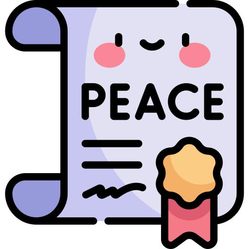 평화 Kawaii Lineal color icon