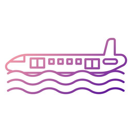 Airplane accident Generic Gradient icon