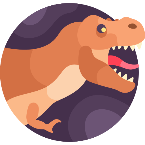 tyranozaur rex Detailed Flat Circular Flat ikona