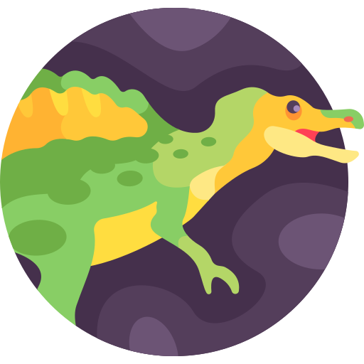spinosaurus Detailed Flat Circular Flat icoon