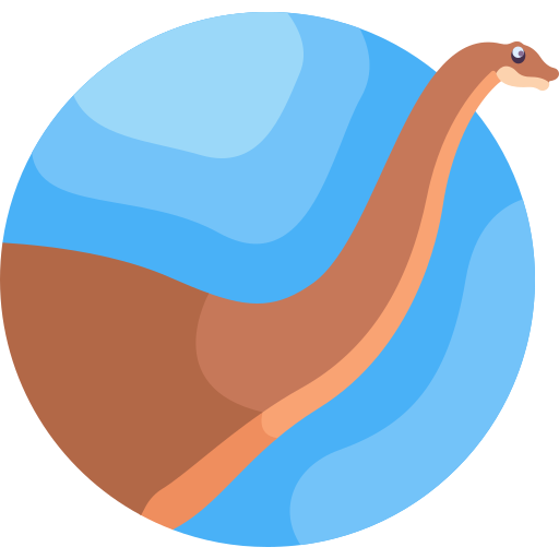 brontosaurus Detailed Flat Circular Flat icoon