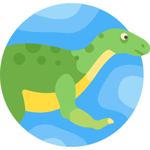 iguanodon Detailed Flat Circular Flat ikona