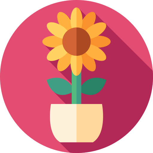 kwiat Flat Circular Flat ikona