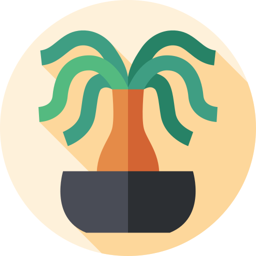 Ponytail palm Flat Circular Flat icon