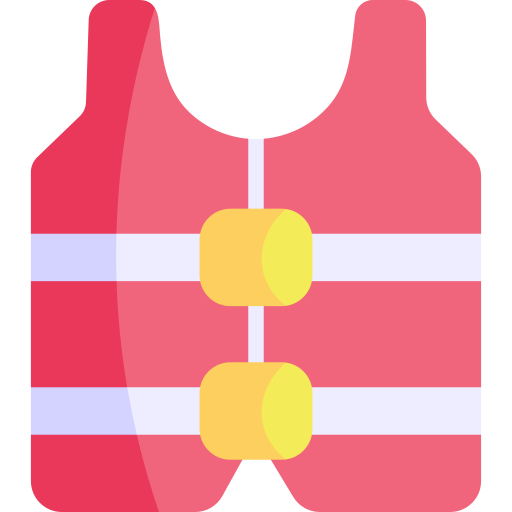 Life jacket Kawaii Flat icon