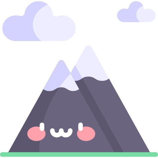 Mountain Kawaii Flat icon
