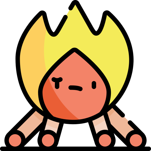 lagerfeuer Kawaii Lineal color icon