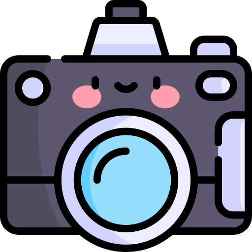 telecamera Kawaii Lineal color icona