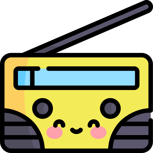 Radio Kawaii Lineal color icon