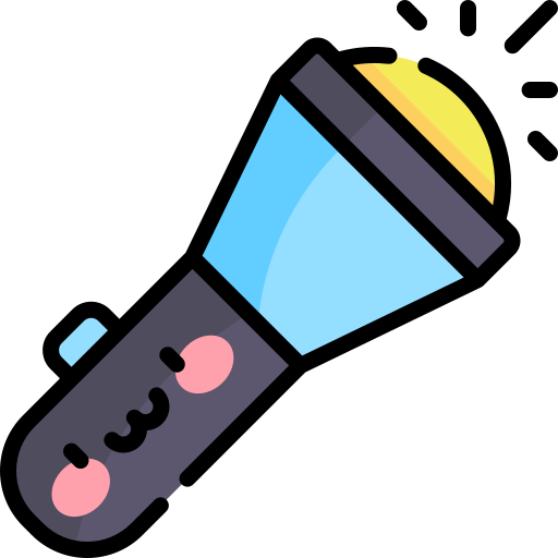 Torch Kawaii Lineal color icon