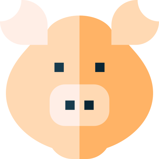 Pig Basic Straight Flat icon